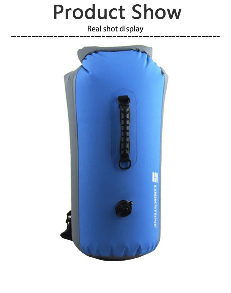 25L 35L 60L Waterproof Swimming Bag 2023 Inflatable Snorkeling Rafting Drifting Diving Dry Bag Backpack Stuff Sack
