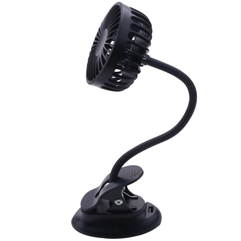 Portable Mini Clip Stroller Fan,3 Speeds Settings,Flexible Bendable Usb Rechargeable Battery Operated Quiet Desk Fan For Home,Of