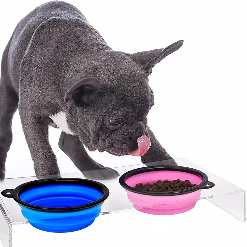Portable Folding Silicone Dog Feeder Bowl