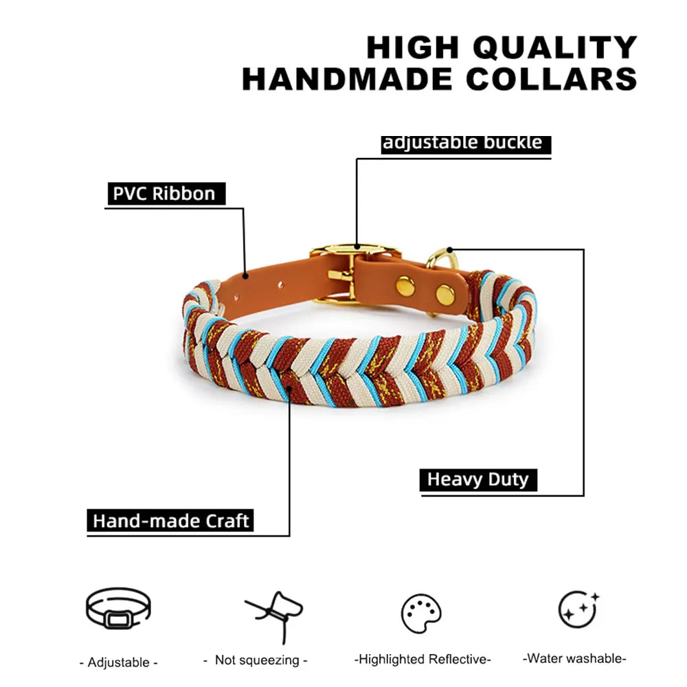 Dog Fashion Collar For Ladies Handmade Design Pet Colorful Neck Ring Small Medium and Large Dogs Lead-collar Wear Supplies
