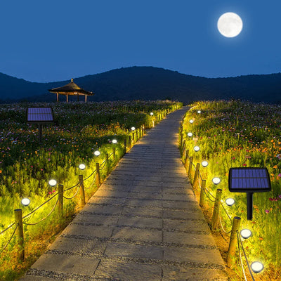 10-in-1 solar floor lamp outdoor waterproof solar garden lamp walkway, driveway decorative landscape lighting