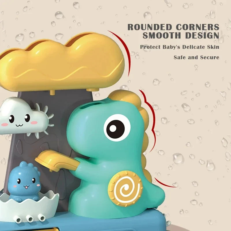 Children's Take A Shower Paddle Toys Cartoon Animals Dinosaurs Spin Water Spray Waterwheel Bath Toy Kids Delight Shower Toy Gift