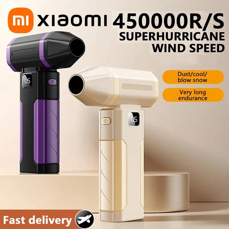 Xiaomi 450000RPM Powerful Air Blower Turbo Jet Fan High Speed Turbo Violent Fan Brushless Motor Handheld Duct Fan PC Clean Tool