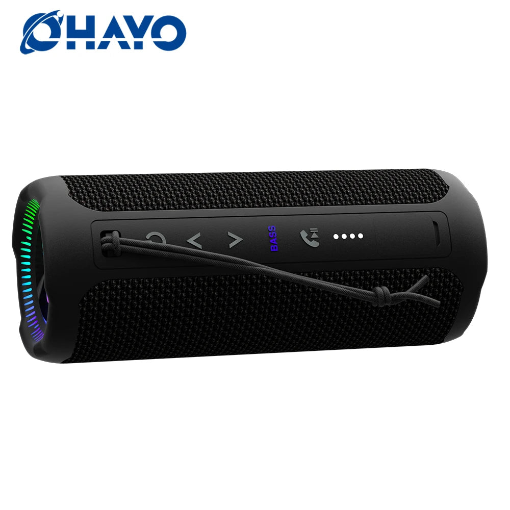 OHAYO X10MAX Bluetooth Speaker 35W - IPX7 Waterproof, Powerful Stereo Sound, 24H Playtime, TWS Pairing, Dazzling Lights, Bass Up