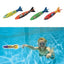 Kids Summer Shark Rocket Throwing Toy Swimming Pool Dive Game Water Fun Games Pool Toys Baby Water Educational Bath Toys Gifts