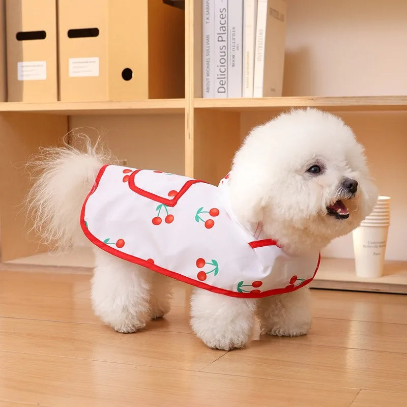 New Dog Raincoat Waterproof Hoodie Jacket Rain Poncho Pet Rainwear Clothes Teddy Ins Cute Outdoor Dogs Raincoat Accessories