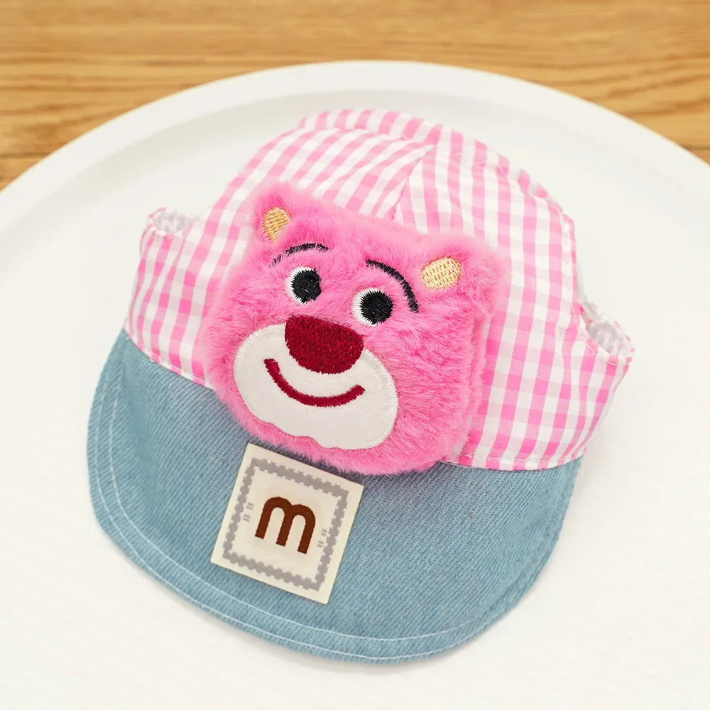 Cartoon Pet Harness Leash Sun Hat Set Cute Kitten Puppy Costume Cat Small Dogs Vest Harness Rope Cap 3pcs Outdoor Pet Supplies