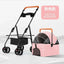 Lightweight Pet Stroller - Detachable hand carry, Breathable, with shopping basket