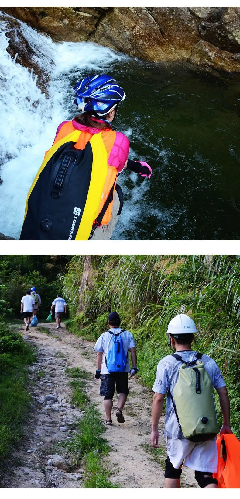 25L 35L 60L Waterproof Swimming Bag 2023 Inflatable Snorkeling Rafting Drifting Diving Dry Bag Backpack Stuff Sack