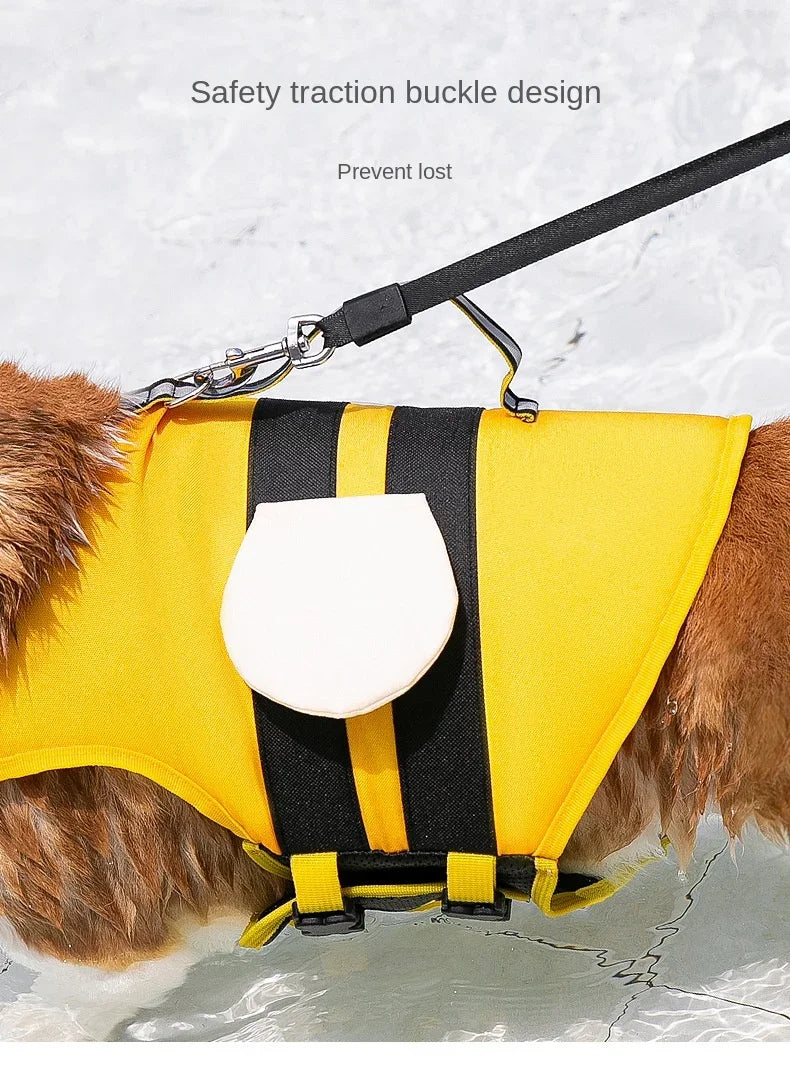 Summer Animal Shaped Bee Dog Life Jacket, Medium-sized Small Dog Universal Dog Swimsuit, Pet Buoyancy Jacket