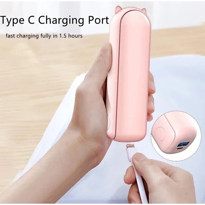 2000mAh Power Bank 3 Gears Portable Fan Super Mini Handheld Fan USB Rechargeable Fan Foldable Hand Held Small Pocket Fan