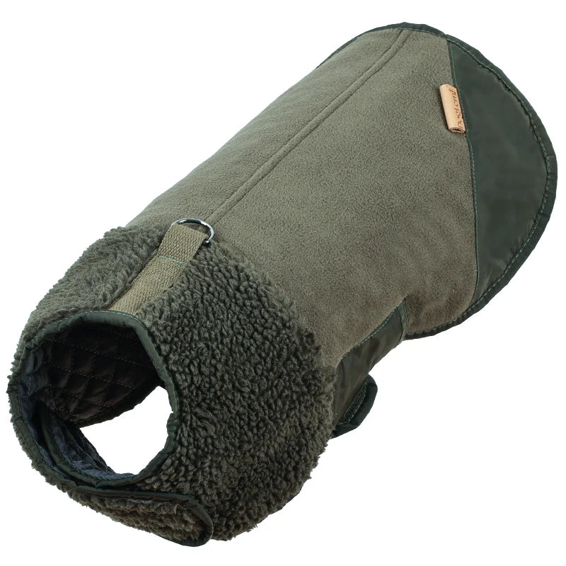 Winter Dogs Clothes Outdoor Cold Proof Warm Dog Jacket With Fleece Cotton Lining Double Sided Wearable Vest Puppy Clothing Coats