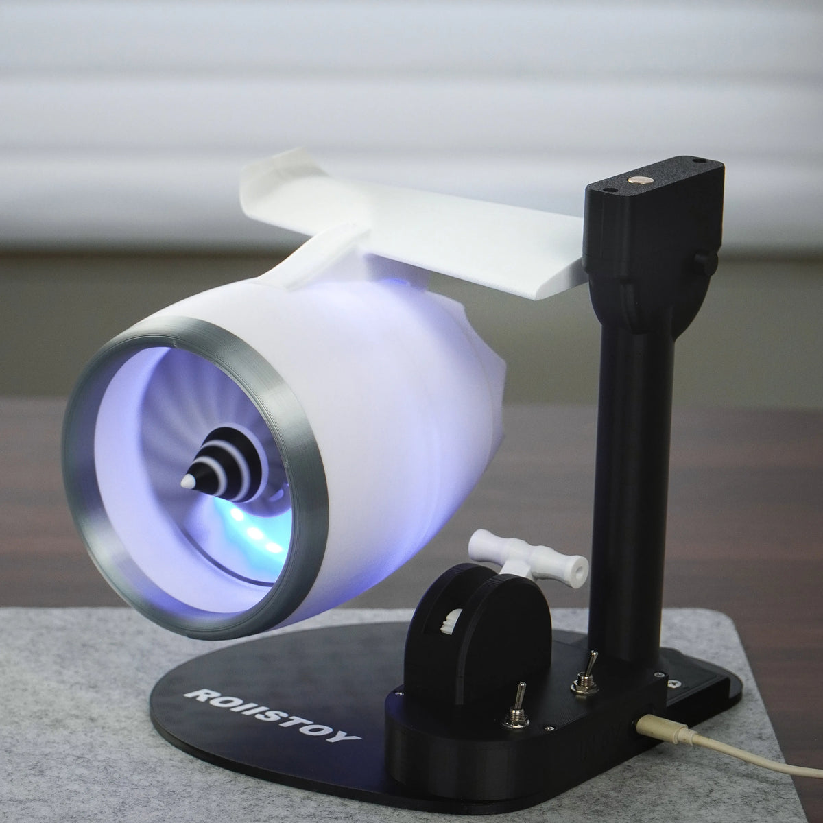 Single Head Turbojet Fan Humidifier with Blowing Capability RGB Light Show Function Home Office Desktop Air Moisturizer Room Dec