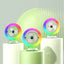 RGB Colorful Desktop Fan: Whisper - Quiet, Boasting Potent Wind Power in a Compact Design. The Ultimate Choice for Personal Cool