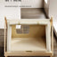 Wooden Oxford Cloth Dog Bed  Elevated Moisture-Proof Tent Enclosed Safety House  All-Season  Dog Shelter with Frame Support