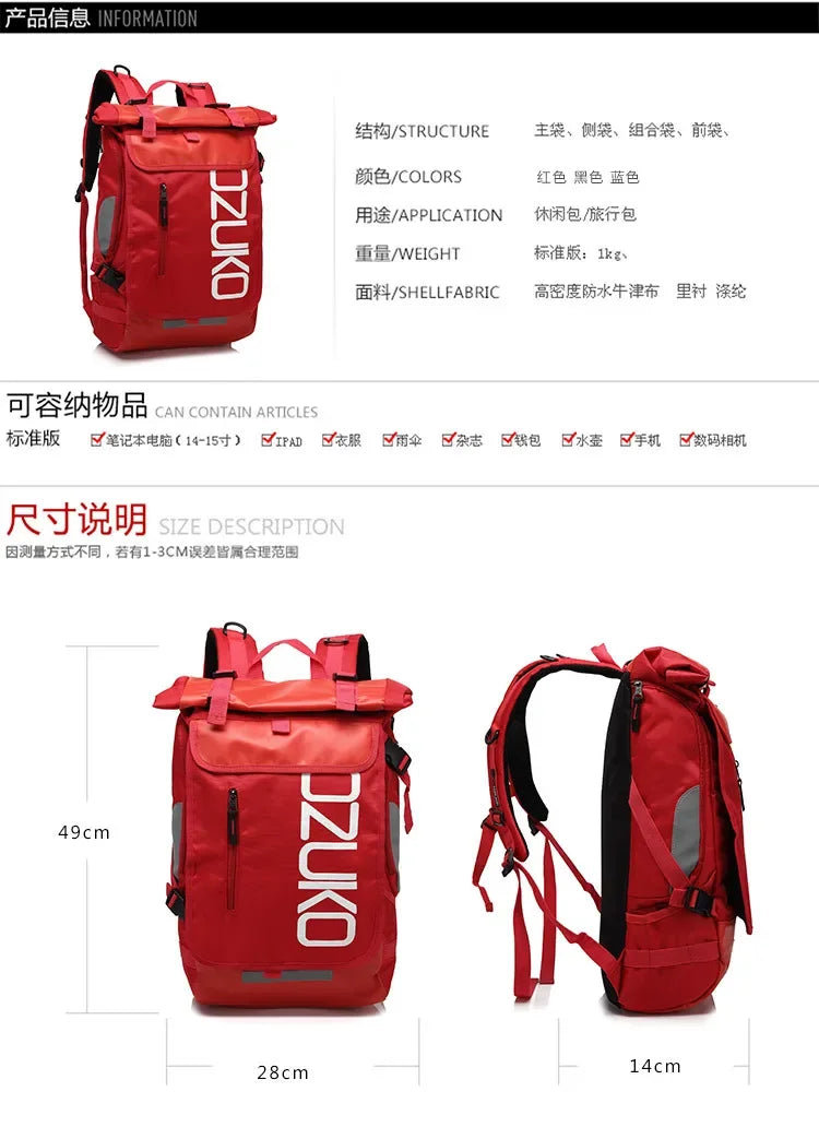 OZUKO Schoolbag for Teenager 15.6 inch Laptop Water   Backpack 49*28*14 Men   Student Backpacks Male Travel Mochila Fashion