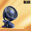 12-48h Table Mini Fan with Sturdy Clamp Rechargeable USB 3 Speeds Sleeping Mute for Bathroom Kitchen Student Dormitory 10000mAh