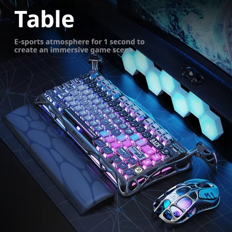 75k1 Pro Gaming  Mechanical Keyboard 79-Key Tri-Mode Connection Full-Key Hot-Swappable Aluminum Shell Fps Esports Games Keyboard
