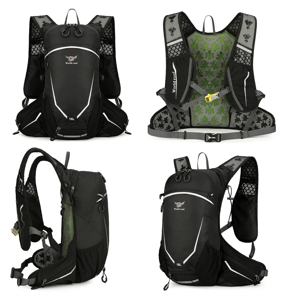 16L Lightweight Hiking Backpack for Men & Women, Water-Resistant Daypack with Rain Cover, Anti-Theft Travel Backpack for Camping