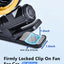 Eary Portable Car Clip On Fan Battery Operated 3 Speed Wind 900 Rotate Quiet Small Air Cooling Fan For Desk Camping Stroller Fan