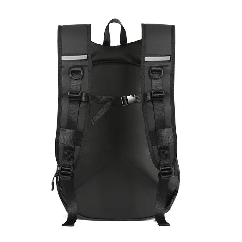 Helmet Backpack for Motorcycle Cycling Large Capacity Waterproof Helmet Storage Bag with Reflective Stripe Hiking Backpack