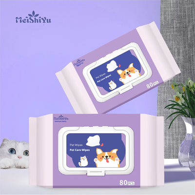 80 Large Packs of Pet Wipes Wipe Cats and Dogs Body, Ears, Eyes To Remove Tear Stains, Clean Wet Wipes
