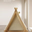 Wooden Oxford Cloth Dog Bed  Elevated Moisture-Proof Tent Enclosed Safety House  All-Season  Dog Shelter with Frame Support