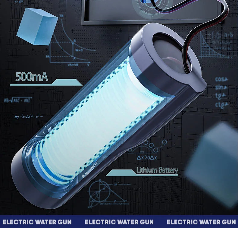 Electric UZI Flamethrower Water Gun Toy High-Power Full Automatic Water Shooter Outdoor Games for Kids Adults Summer Fun Toys