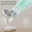2024 New Multi-Function Double-Head Shaking Fan 4-Gears Adjustable High-Definition Digital Display Night Lights Portable Fan