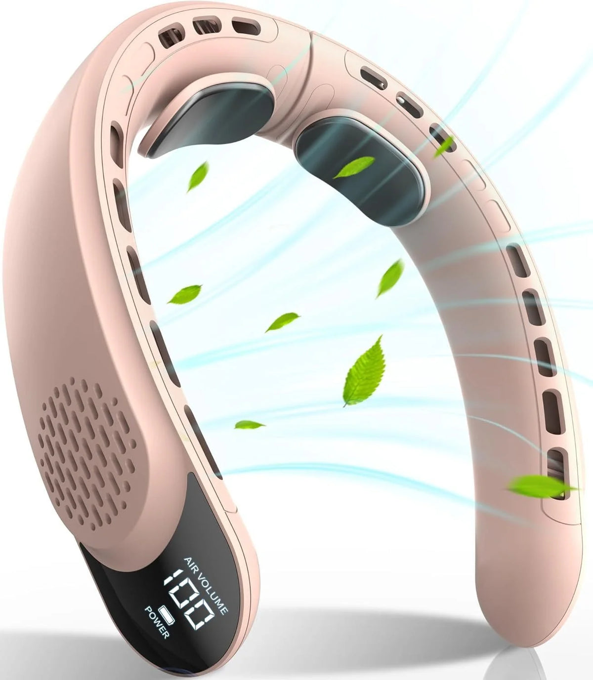 4000mAh Bladeless Portable Neck Fan 3 Gears Adjustable Super Multi-Function Digital Display Rechargable Neck Fan for Outdoor
