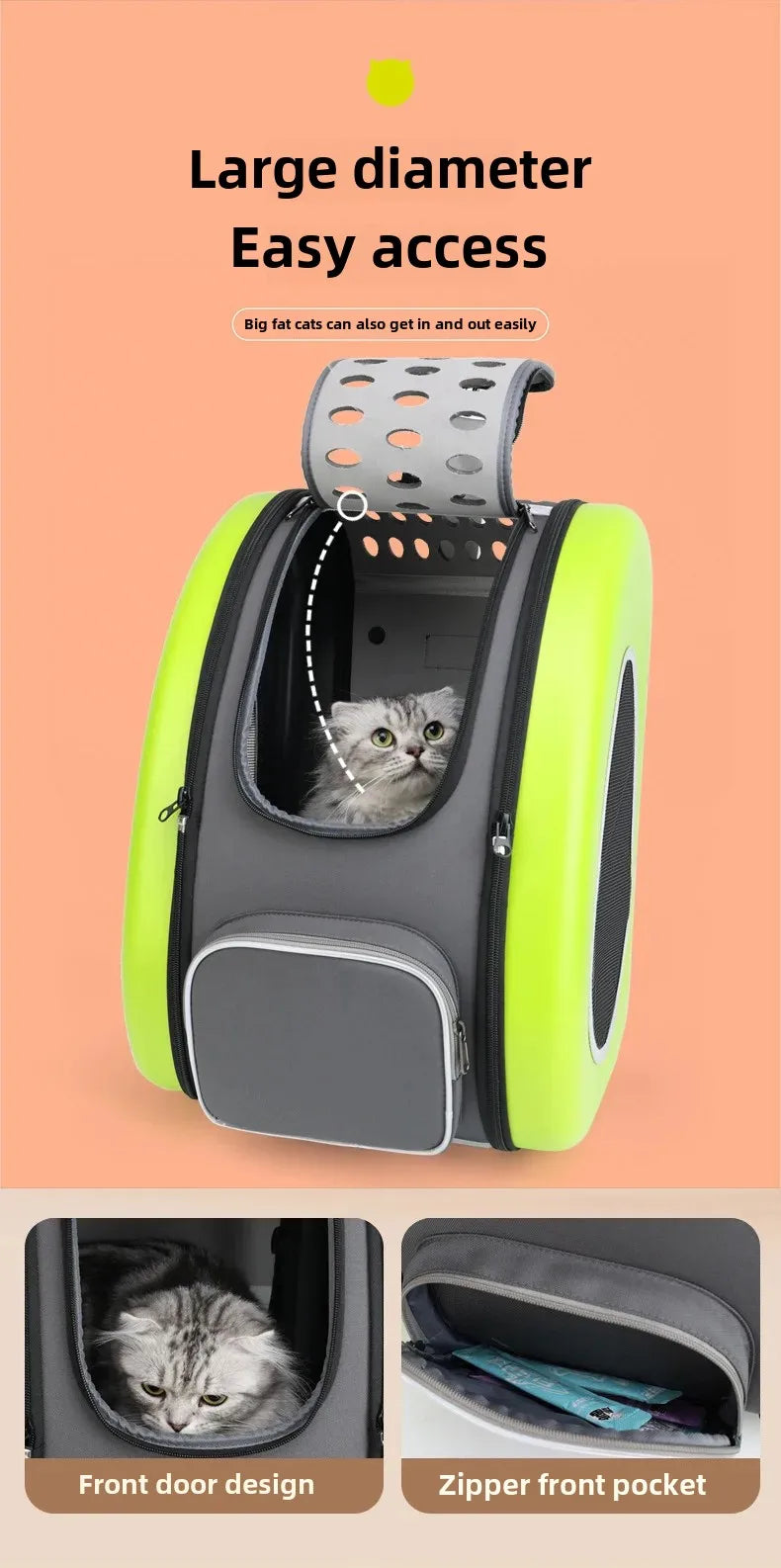 Outdoor Travel Tugboat Draw-Bar Pet Bag - Can be Used as a Pull Bag, Backpack, or Side Bag