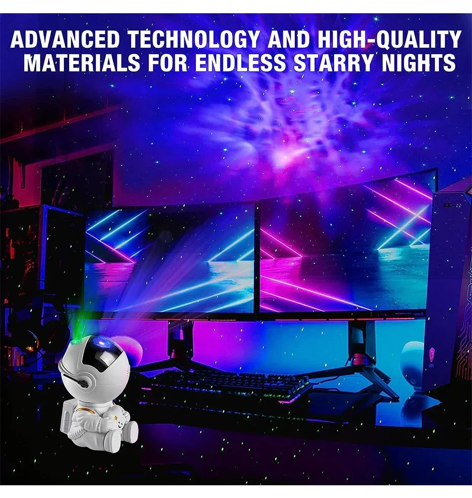 Astronaut Sky Projection Light Full of Stars Atmosphere Light Small Night Light Astronaut Decoration Nebula Light