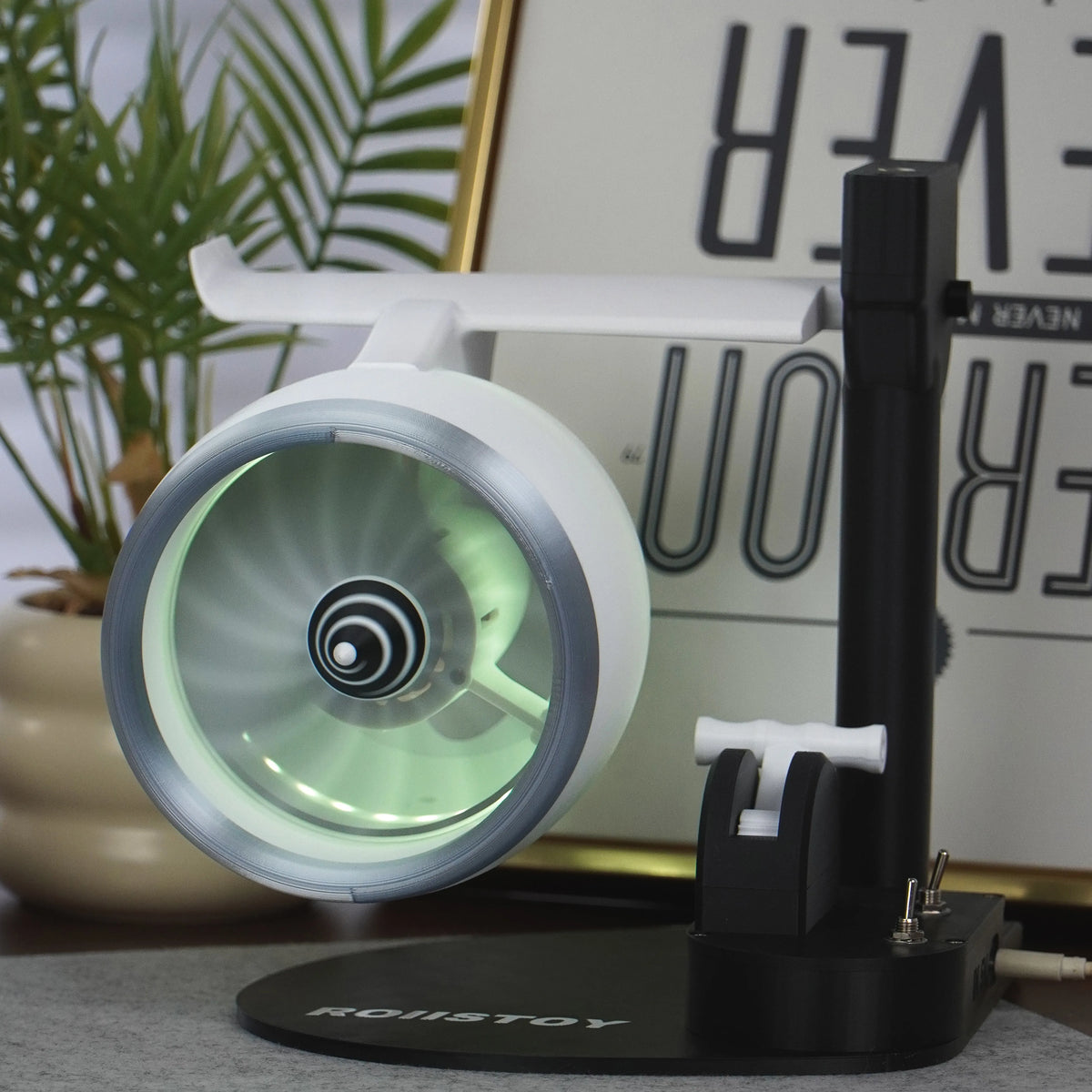 Single Head Turbojet Fan Humidifier with Blowing Capability RGB Light Show Function Home Office Desktop Air Moisturizer Room Dec