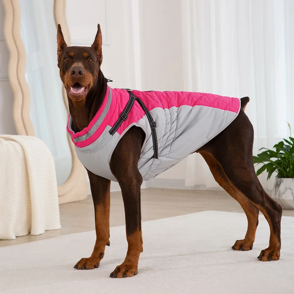 Waterproof Dog Jacket with Harness - Winter Warm Coat for Small & Large Dogs (Labrador, Chihuahua, French Bulldog)