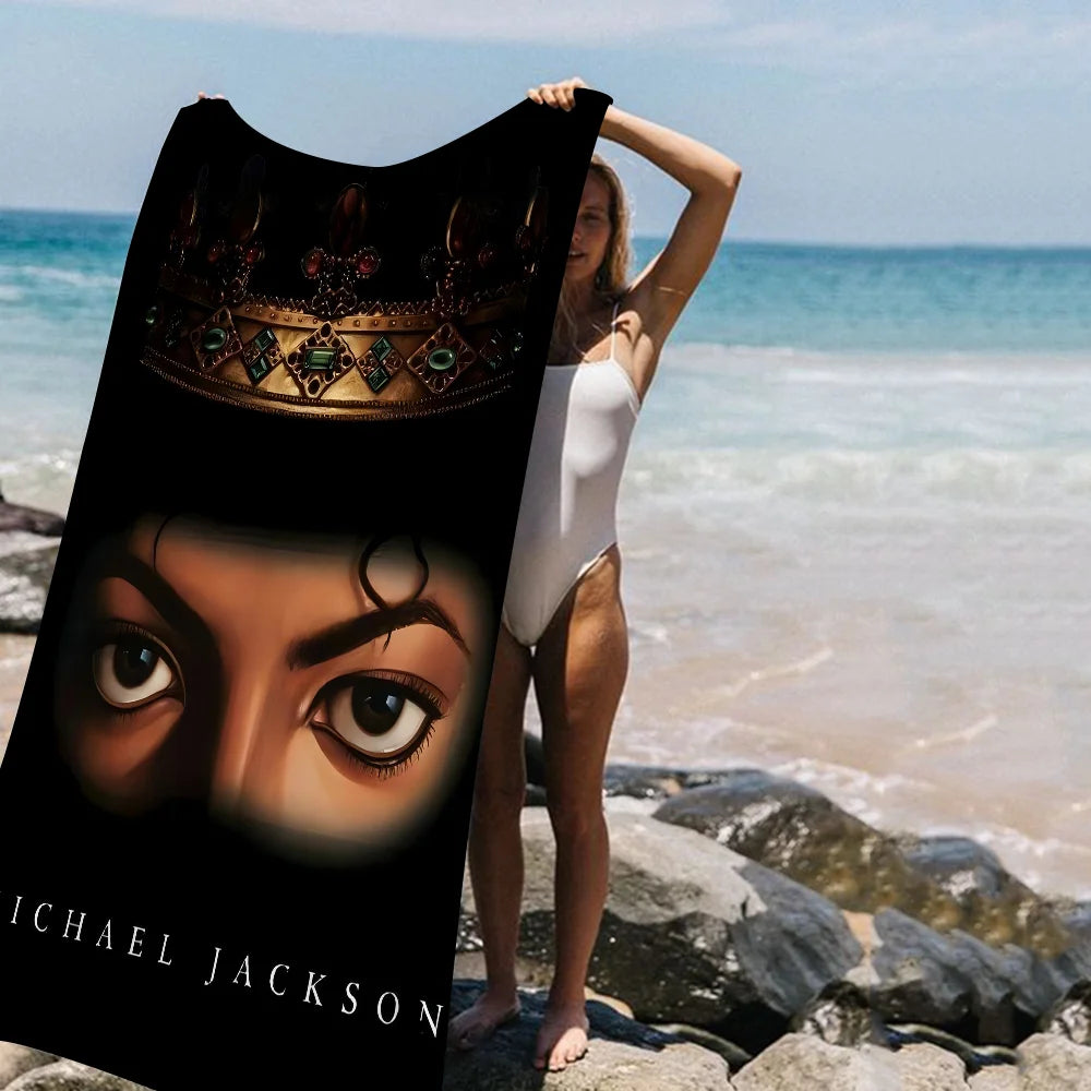 Michael Jackson Beach Towel Cartoon Cute Summer Kids Large Bath Pool Beach Towel Microfiber Absorbent for Swimming Travel