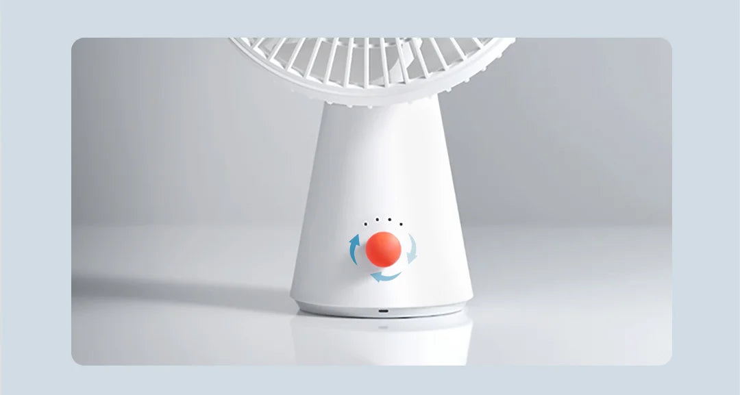 XIAOMI MIJIA Desktop Mobile Fan，Desktop Handheld Two In One，Universal Type-C Charging Port，18.5 - Hour Ultra - Long Battery Life