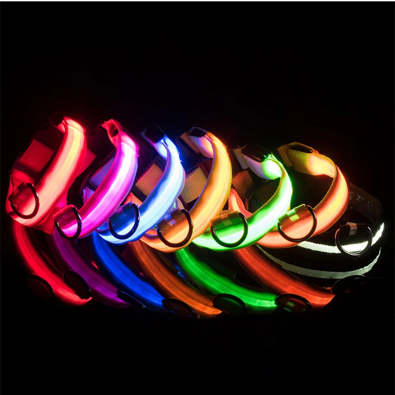 Usb Charging Glowing Dog Collar With Pendant Detachable Luxury Led Light Bright For Small Dogs Cat Night Safety Collar Wholesale