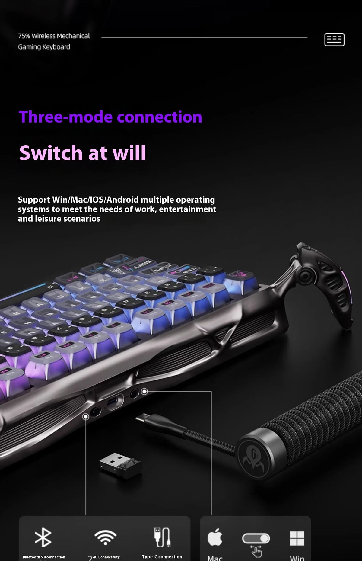 Gravity Planet Cocoon Breaking 75k1pro Mechanical Keyboard Competition Blog Manufacturing Aluminum Alloy Wireless Gaming Mouse