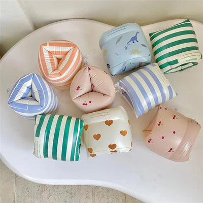 1 pair Cartoon printing Swimming Arm Floaties Inflatable Swim Arm Bands Floater Sleeves for Adults and Kids Wholesale