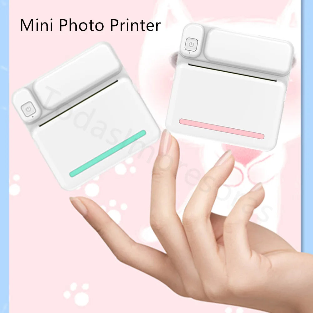 Portable Mini Thermal Printer Wireless BT 203Dpi C9 C15 C19 Photo Label Memo Picture Label Printers with USB Cable Text Printers-ADS1401