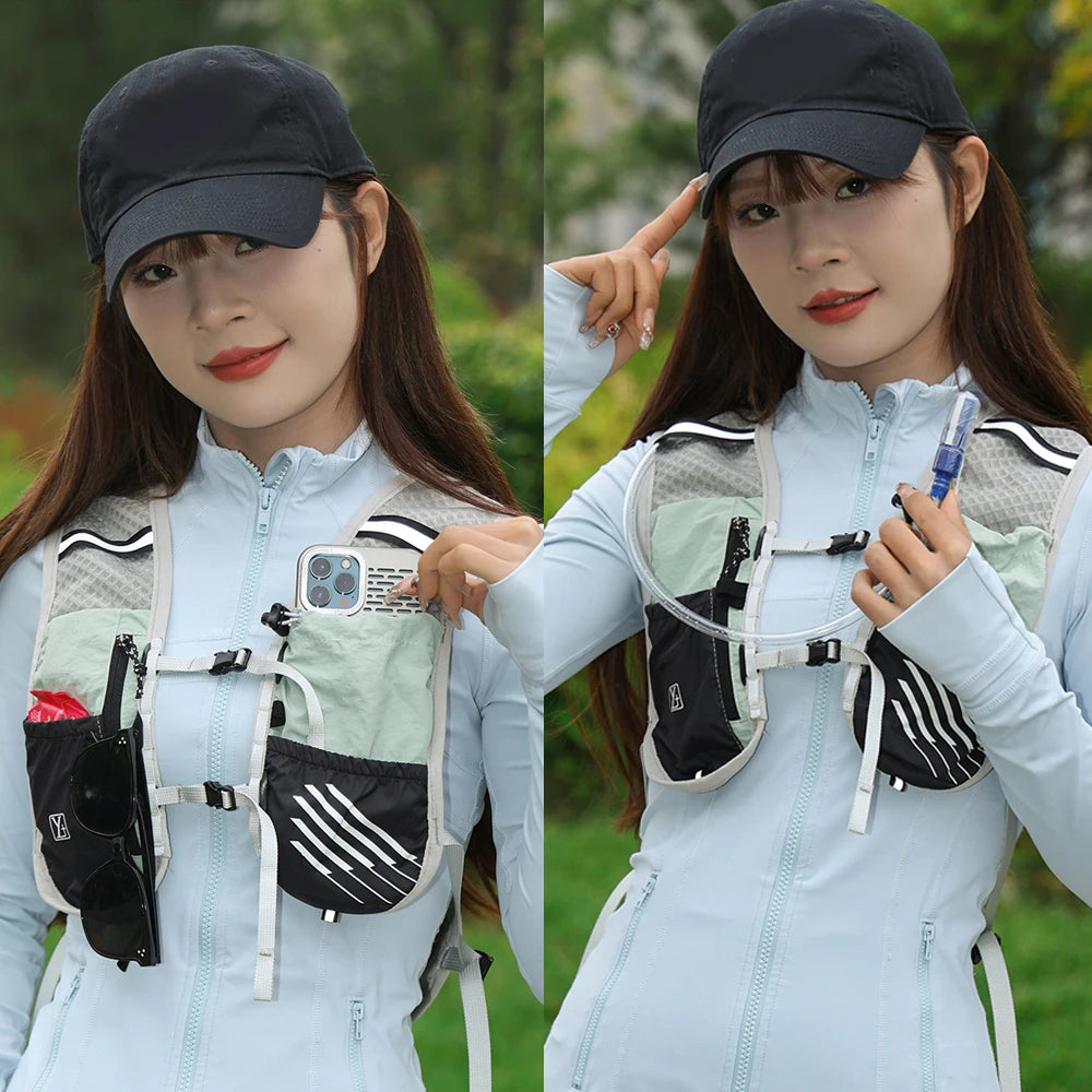 1PCS Hydrated Backpack,5L Running Vest, Hiking Backpack,Suitable for Running, Hiking, Marathon, and Both Men and Women Cycling