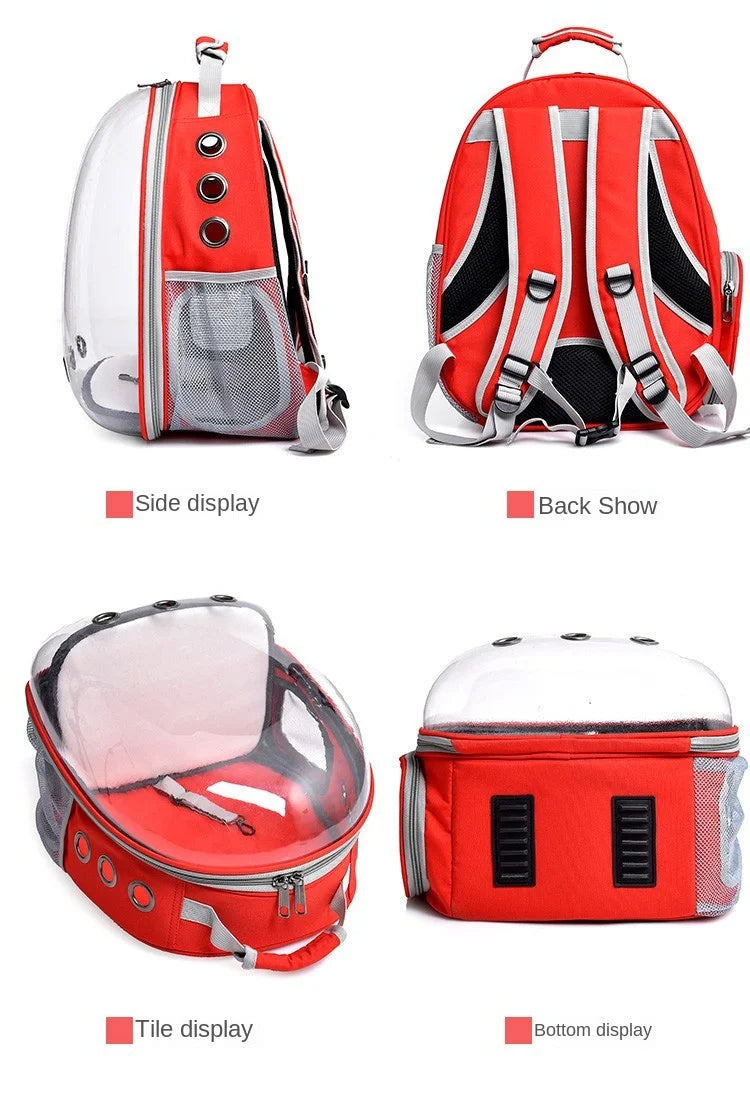 Airline Approved Pet Backpack - Transparent Space Capsule