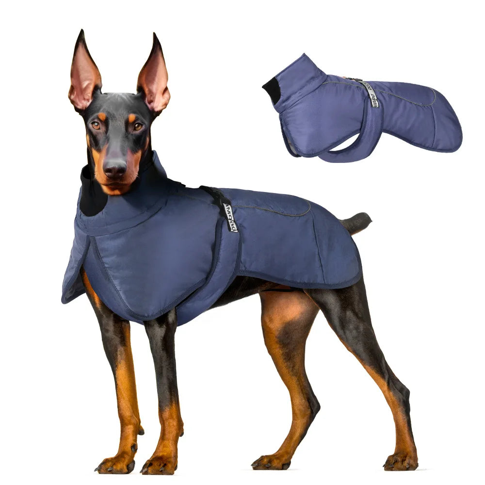 Doberman Winter Coat – Waterproof Warm Vest Jacket for Large Dogs (Bulldog, Labrador, Big Dog)