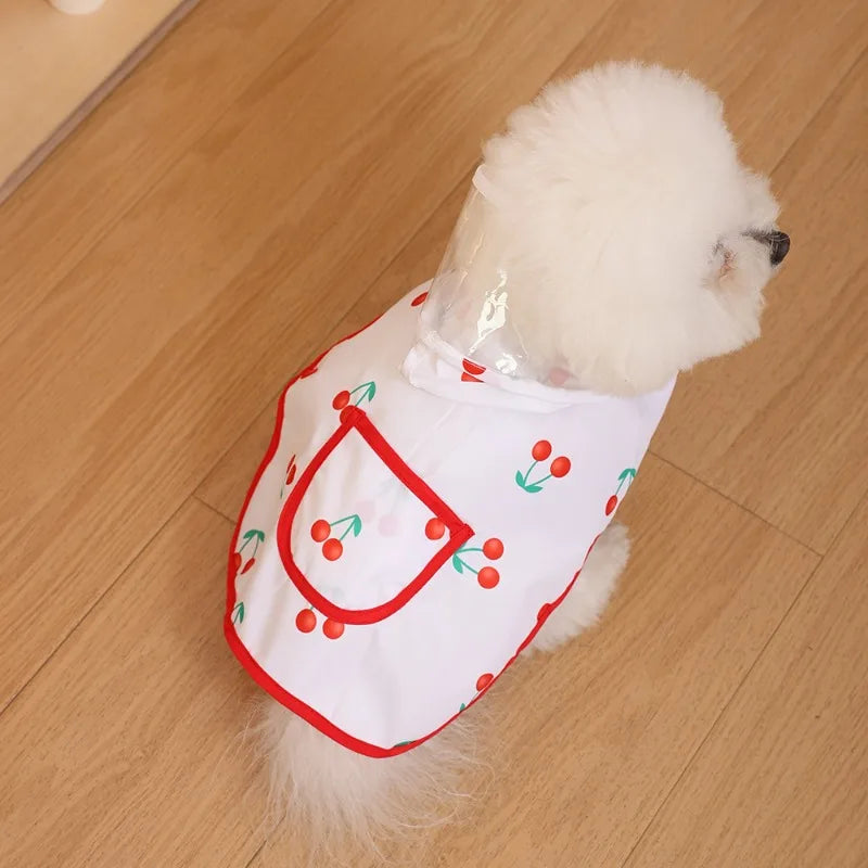 New Dog Raincoat Waterproof Hoodie Jacket Rain Poncho Pet Rainwear Clothes Teddy Ins Cute Outdoor Dogs Raincoat Accessories