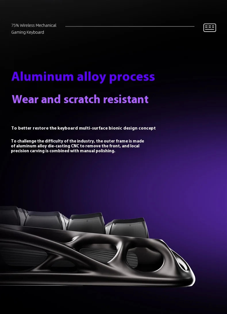Gravity Planet Cocoon Breaking 75k1pro Mechanical Keyboard Competition Blog Manufacturing Aluminum Alloy Wireless Gaming Mouse