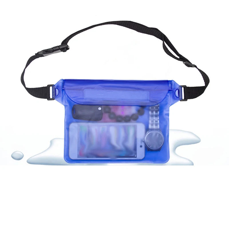 Waterproof Swimming Diving Bag PVC Beach Drifting Diving Waist Pack Shoulder Bag Underwater Mobile Phone Case Outdoor Dry Bag
