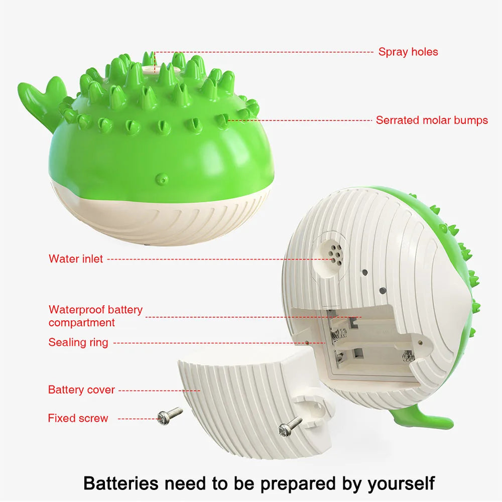 Summer Electric Spray Dog Toys Water Floating Pool Bathtub Pet Bathing Teething Dog Toys Human-Pet Interaction Products