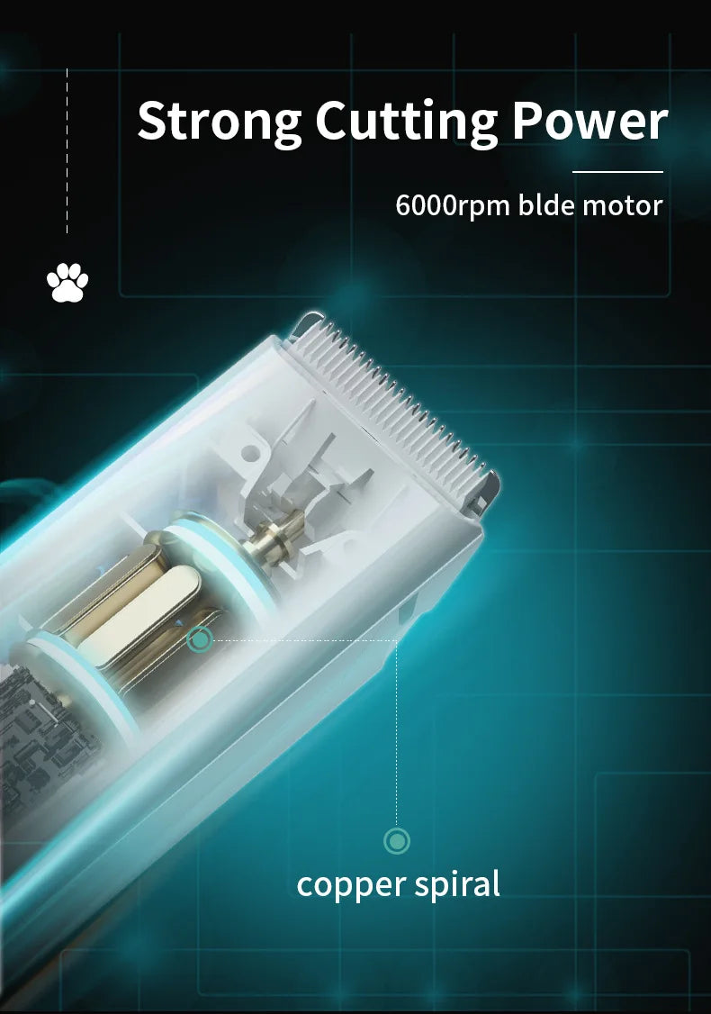 Small Dog Hair Clipper USB Rechargeable Pets Trimmer Cat Shaver Cutting Machine Puppy Carving Grooming Haircut Kit Low Noice