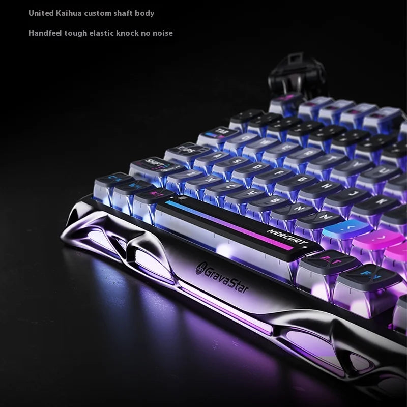 Gravity Planet Cocoon Breaking 75k1pro Mechanical Keyboard Competition Blog Manufacturing Aluminum Alloy Wireless Gaming Mouse