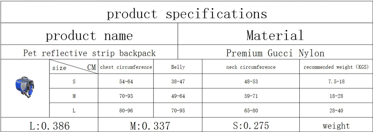 Oxford Fabric Outdoor Dog Backpack Double snack bag, dog training bag Waterproof Reflective Saddle Bag Medium Large Dog Tactical
